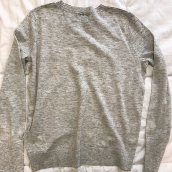TOPSHOP GREY CREW NECK SWEATER WITH SLIT DETAIL - Picture 2 of 3